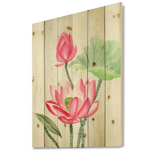 Designart - Vintage Pink Lotus Flower
